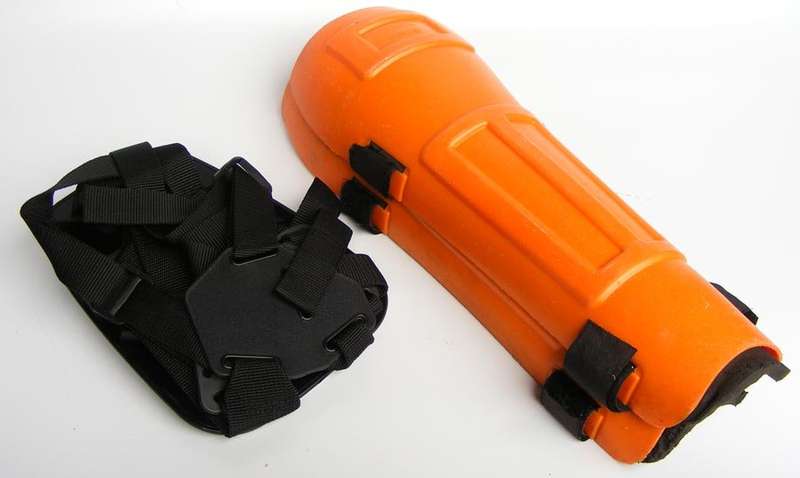 New brushcutter/weed eater harness and used Zembe shin pads