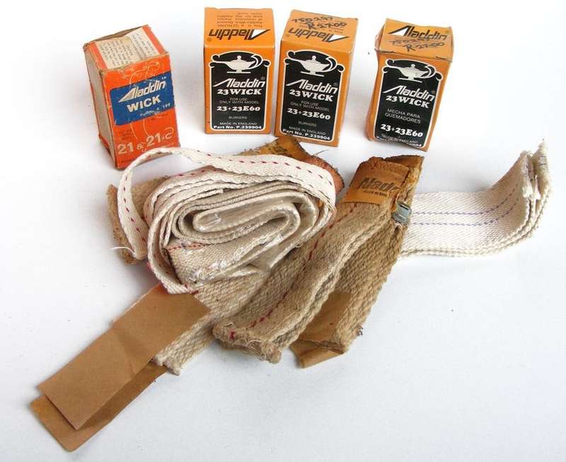 Vintage Lot of Aladdin paraffin lamp wicks