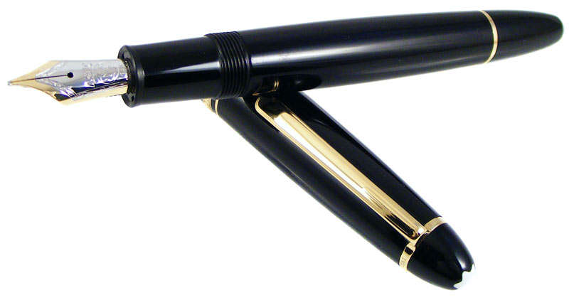 MontBlanc Meisterstuck Le Grand Cartridge Filler Fountain Pen - Black Resin/Gold - Mont Blanc
