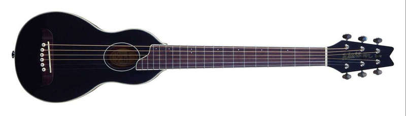 Washburn Rover Full Scale Travel Guitar in Matt Black
