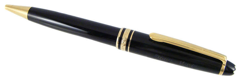 Excellent Condition Genuine MontBlanc Meisterstuck Black Resin and Gold Ballpoint pen- Mont Blanc