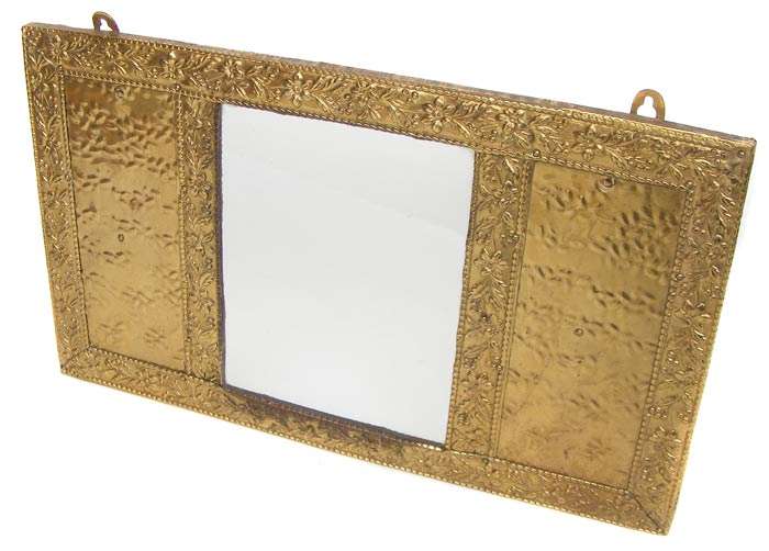 Antique 1939 Brass Embossed mirror