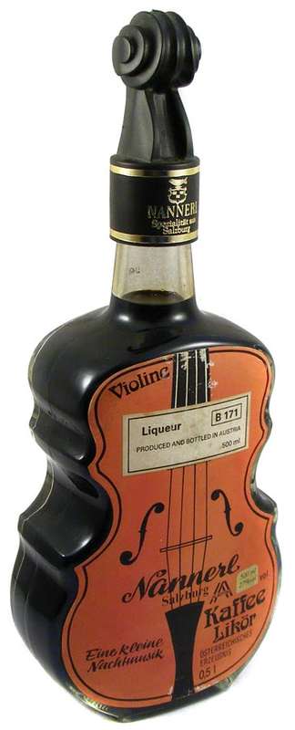 Vintage Collectable Austrian Nannerl Violine Kaffee Likor - Coffee Liqueur in Violin Bottle