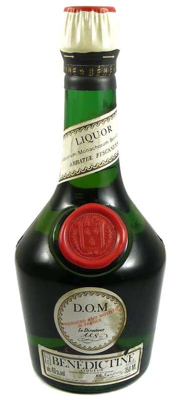 Vintage 1980's French DOM BENEDICTINE Herbal Liqueur - 350ml