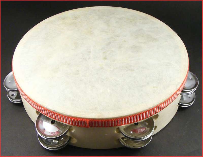 Quality Tambourine with Real Hide - As new