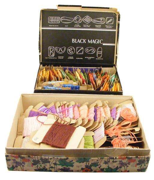 VINTAGE EMBROIDERY THREAD LOT OF 90+