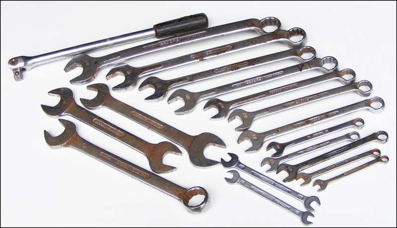 Bargain Lot of 17 Various Gedore Vanadium Spanners/Wrenches + Bonus Power Bar - Large Sizes