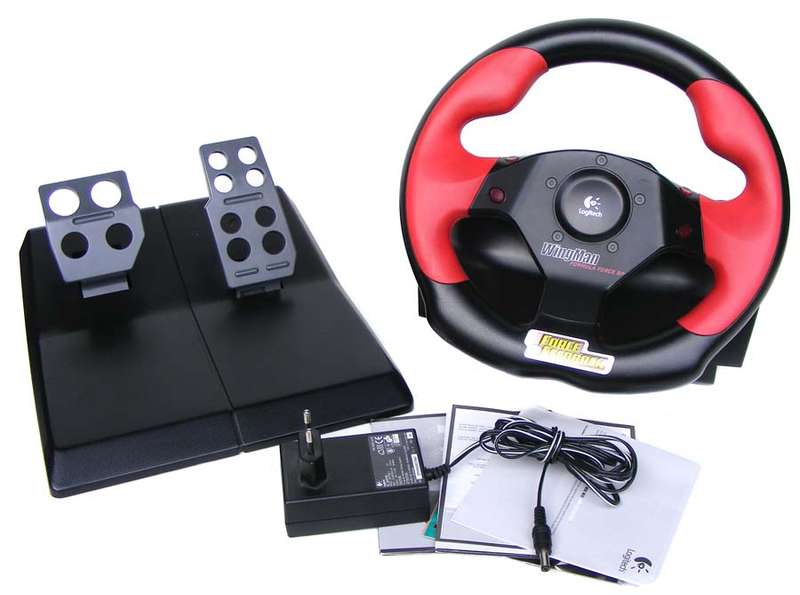Logitech Wingman Formula GP Force Feedback Steering Wheel and Pedals for PC