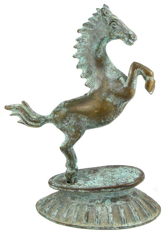 Vintage Horse Rearing Up Statuette Cast In Solid Brass/Bronze