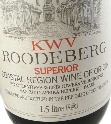 1981 Vintage KWV Roodeberg 1.5L Magnum Dry Red Wine - a must have collectable bottle