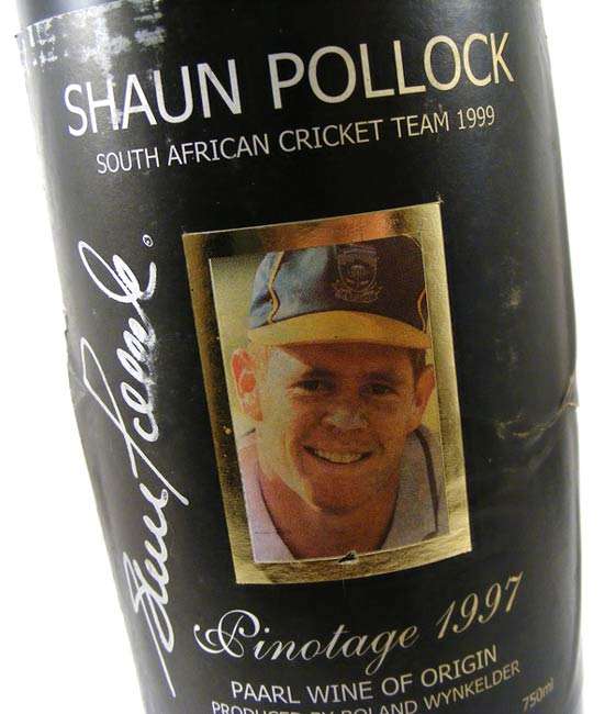 Shaun Pollock - 1999 SA Cricket Team Special release 1997 Pinotage - Collectable dry red wine