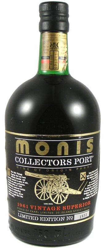 Very Rare and Collectable 1961 Monis Limited Edition Superior Collector's Port - 52 Years Old