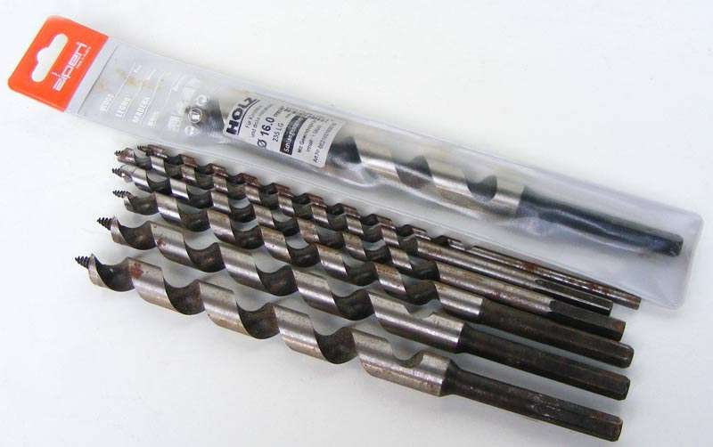 Lot of 7 Quality Alpen Spiral Wood Drill Bits in Good Condition - 1 Brand new - 6-16mm