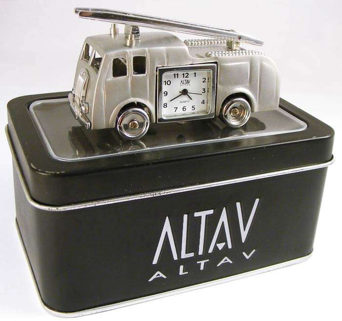 Collectable Altav Miniature Desk Clock - Old fire truck