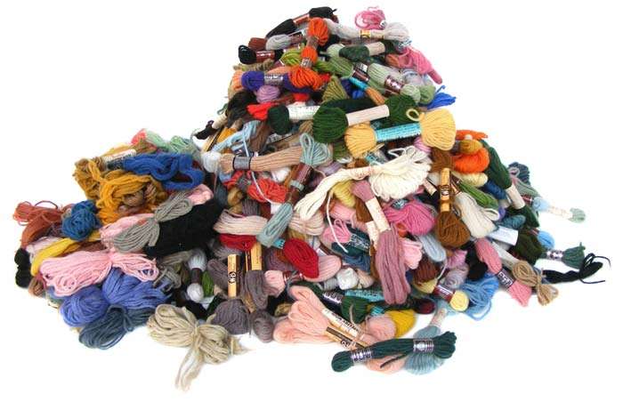 A Small Mountain Of Tapestry Wool - Well over 400 pieces for one bargaion price!