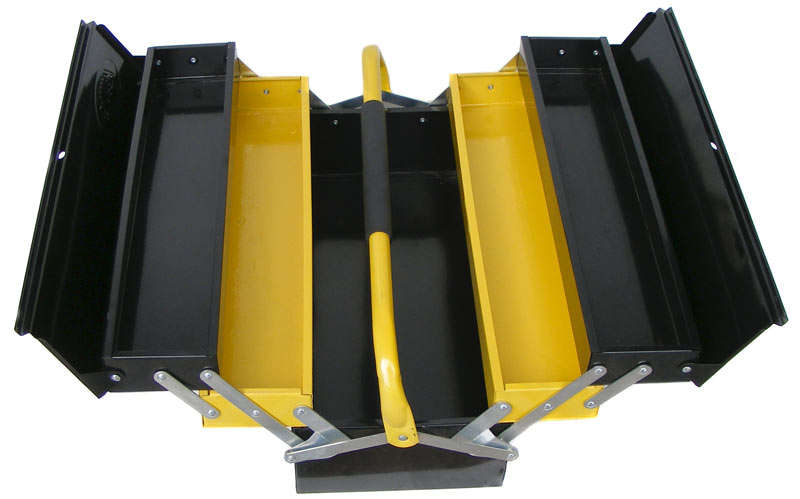 Micro-Tec 4 Tiered Foldout Steel Toolbox - New with very minor defect