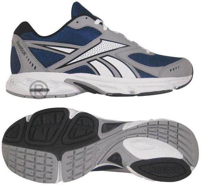 New Pair Reebok Instant 3.0 DMX-Ride Running/Course Shoes - Blue/grey/white - Size 8