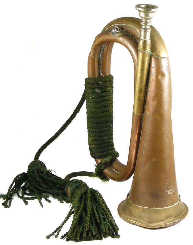 Antique Military Copper and Brass Bugle - John Grey & Sons - London - Working Condition