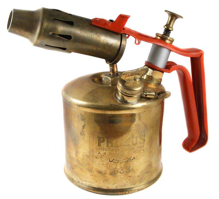Partly Restored Antique Brass Primus 633 Blow Torch/Blow Lamp - Sweden