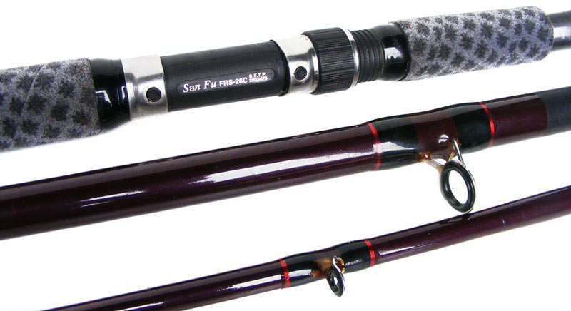 Custom Built Three Piece Graphite Surf Fishing Rod - 4.24m by Fishermans All - Fuji eyes