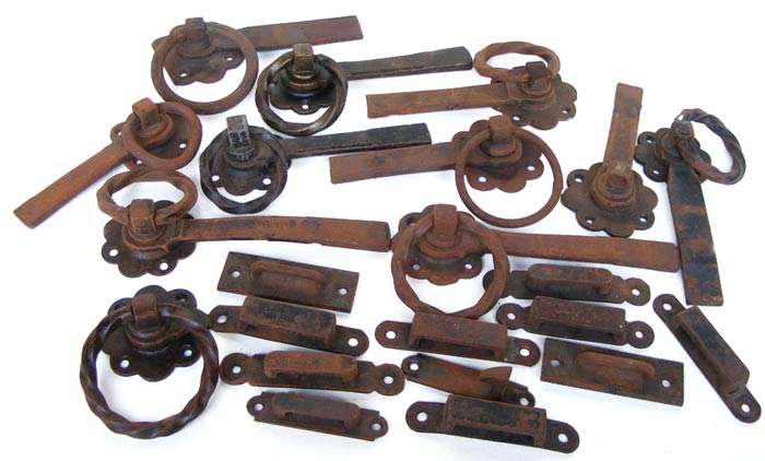 Lot 10 Antique-ish Wrought Iron Gate/Door Latches