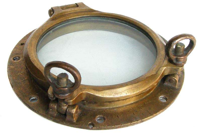 Antique Solid Brass Ship's Porthole - Beautiful Nautical piece of history - Reliance - England -12kg