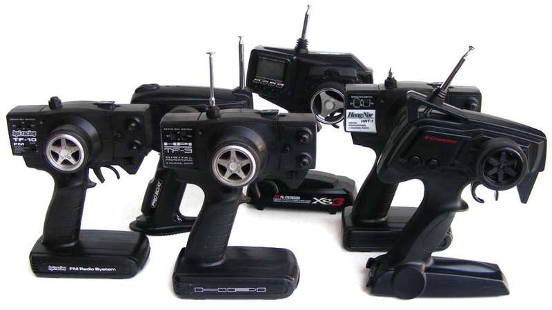 Lot of 6x 27MHz RC Pistol Type transmitters/Remote controllers  - HPI, HongNor, X-Crawlee