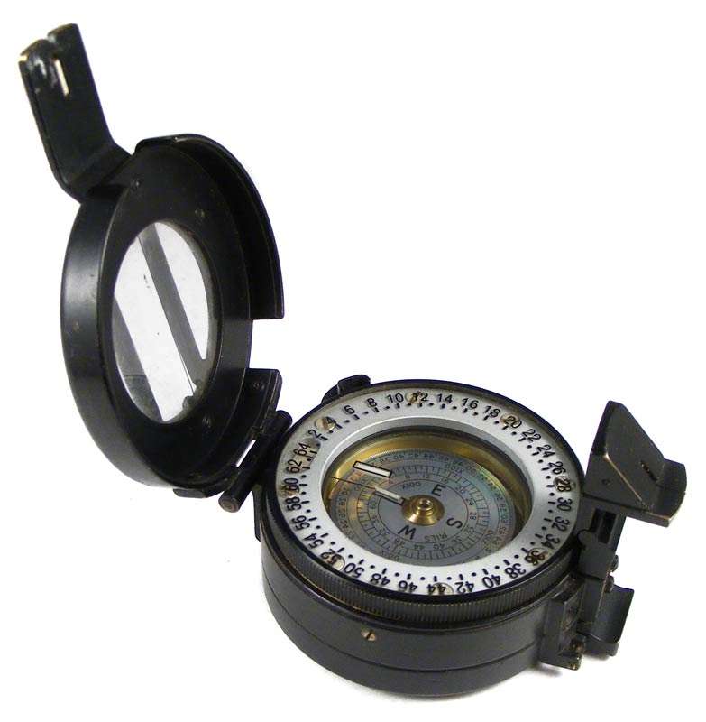 Vintage Francis Barker M73 Military Prismatic Compass - Mils AQ224-UK made, brass, scarce compass