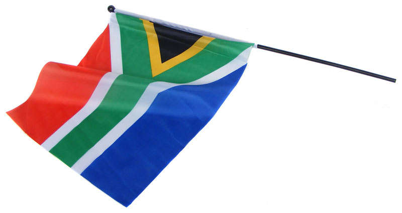 Mini South African flags - Quality cloth - Sporting events, decor, supporter's flags - 12 Available