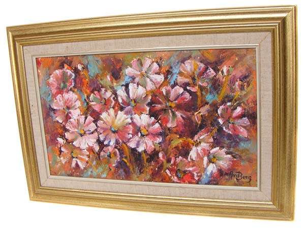 Beautifully done original oil painting on board by A vd Berg - Colourful and vibrant piece!
