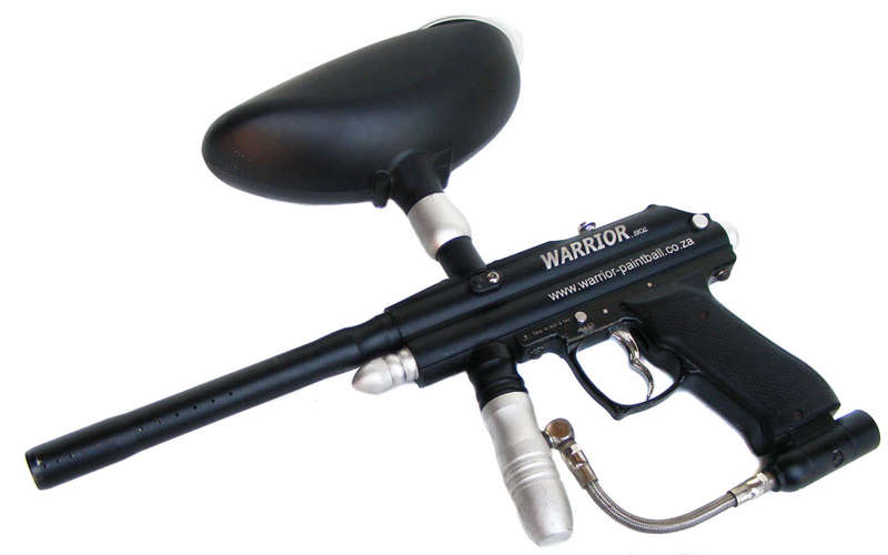 Warrior Paintball Marker with hopper in working condition