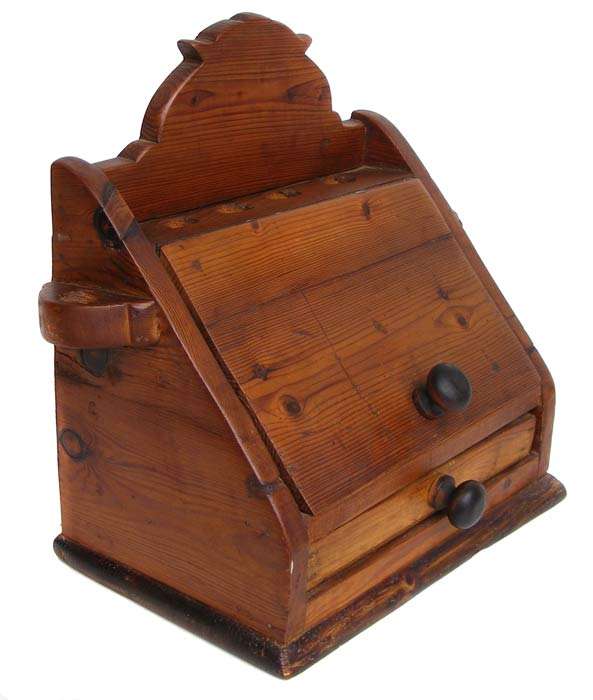 Antique rustic Oregon Pine smoker's cabinet - one of a kind
