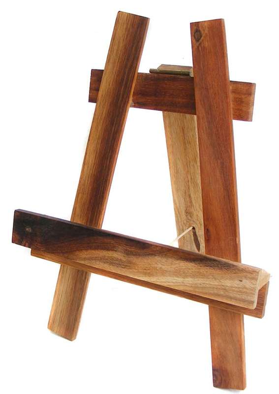 Solid Blackwood Miniature Easels or Book Stands - Great for displaying paintings or books - New