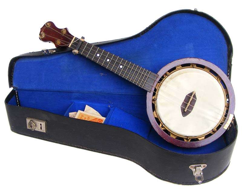Beautiful antique 4 string British made Banjo - George Houghton and Sons - est. early 1900's