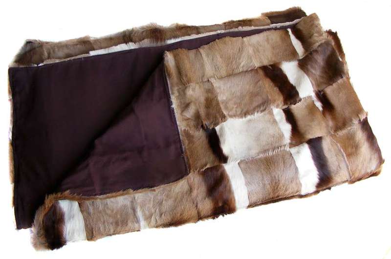 Huge Springbok hide karos/blanket or use as bedspread, couch throw or rug! 235 x 205cm!
