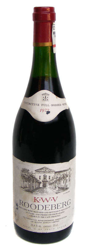 1973 Vintage KWV Roodeberg Dry Red Wine - a must have collectable wine!