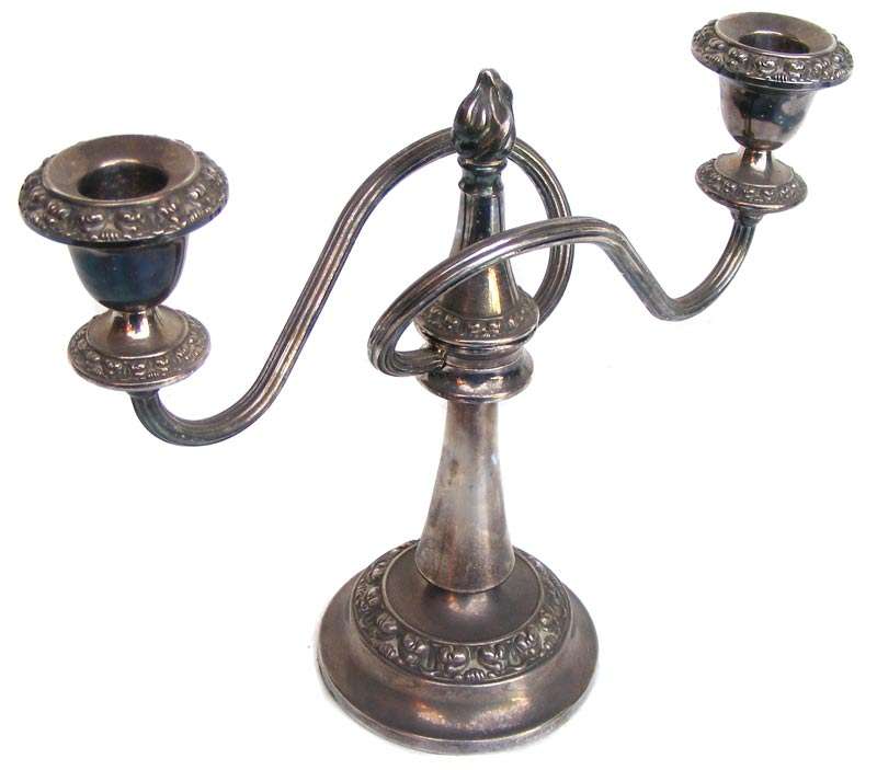 Beautiful Old  English Silver Plated 2 arm Candelabra - IANTHE - England