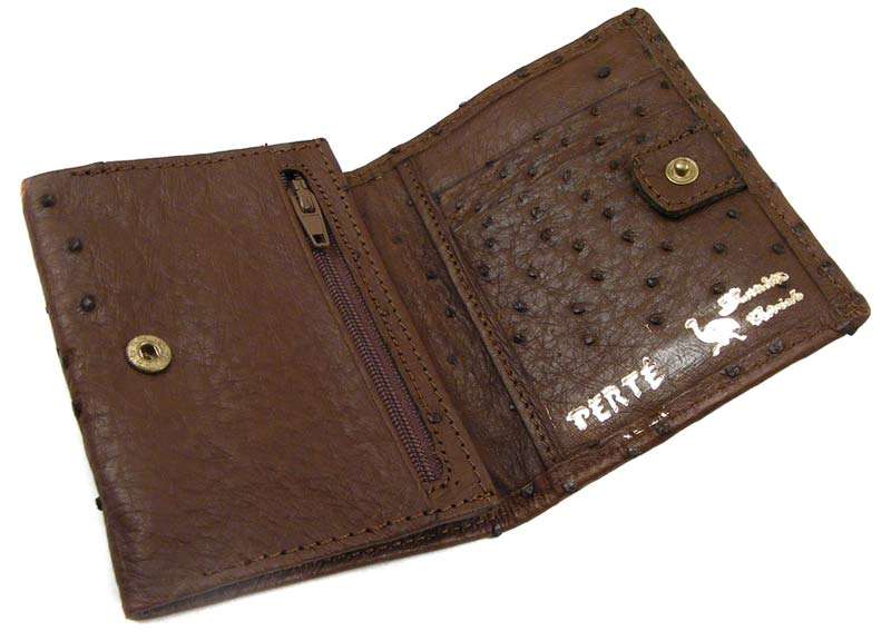 New genuine Ostrich Leather folder wallet