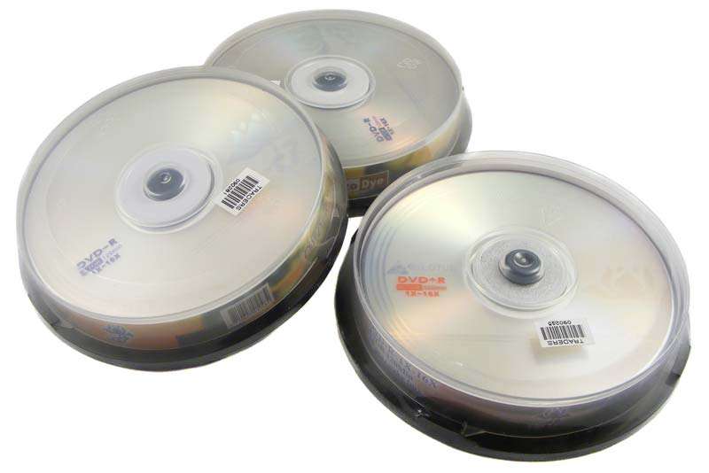 30 DVD-R printable discs - 3x 10pc spindle packs - Everlotus
