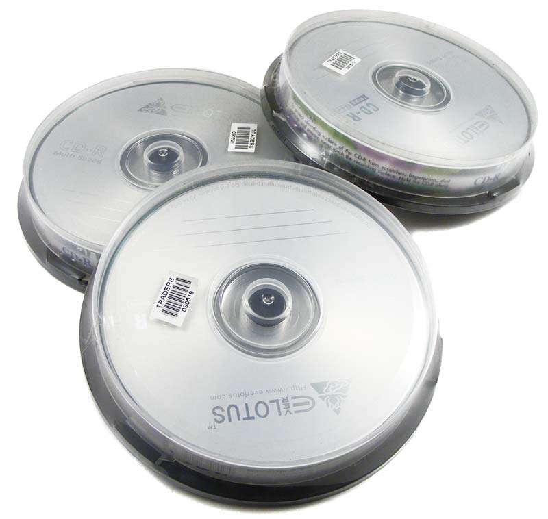 30 CD-R printable discs - 3x 10pc spindle packs - Everlotus