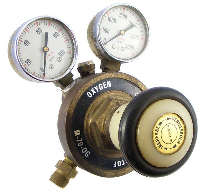 AFROX Brass Oxygen Regulator & Guages for Large Oxy-Acetylene Set