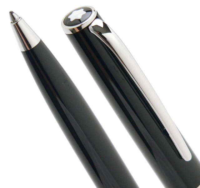 MontBlanc Mont Blanc Generation Midnight Black Precious Resin and Platinum Ballpoint Pen