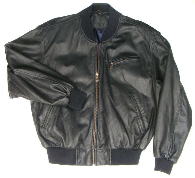 TRAPPER Genuine Black Leather Jacket size M- L - see detailed measurements in listing