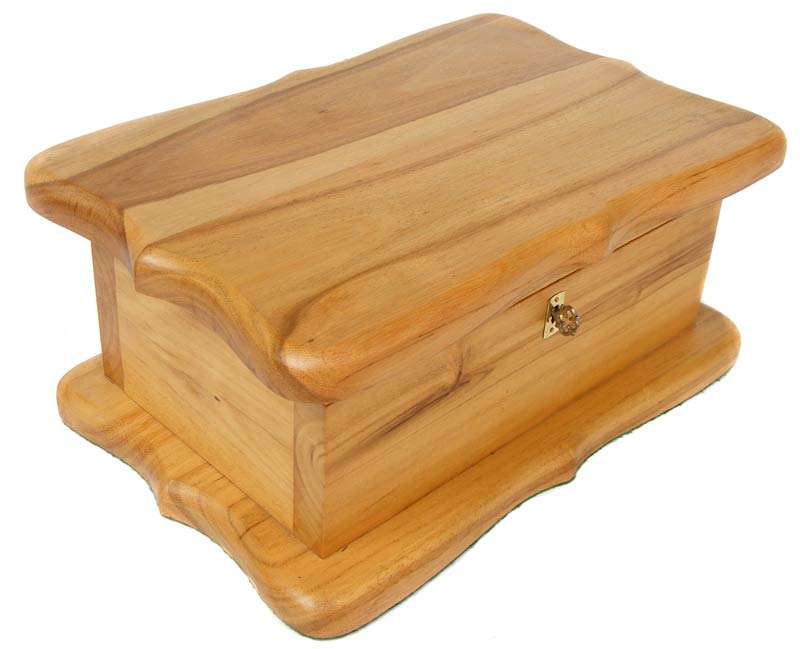 Beautiful Handcrafted AFRICAN HARDWOOD Lockable Jewellery Box with tray