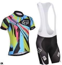 2014 Fox Dazzle Color Short Sleeve Cycling Shirt And Bib Short Cycling Team Kit