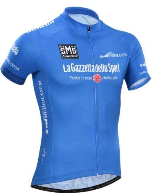 2014 Tour De Italy Blue Shirt Short Sleeve Team Cycling Tops