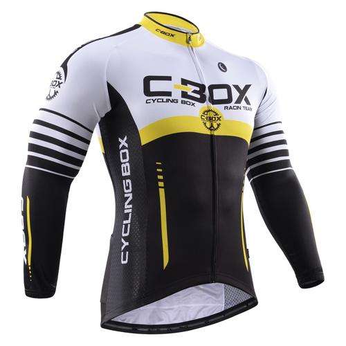 Cycling Box Yellow & Black Long Sleeve  Cycling Jersey