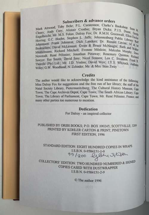 Book Collecting in South Africa (signed)
