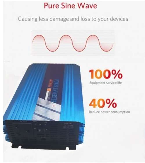 4000W Pure Sine Wave Power INVERTER - 12V DC TO 220V AC