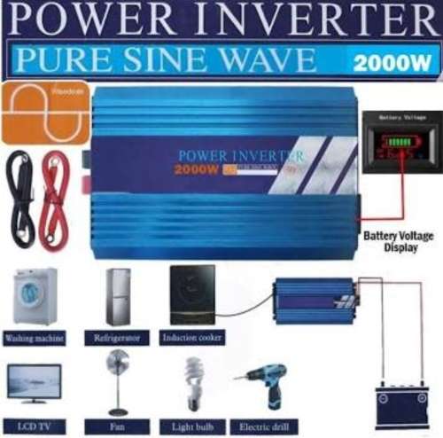 2000W Pure Sine Wave Power INVERTER - 12V DC TO 220V AC